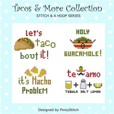 (image for) Tacos & More Mini Cross Stitch Pattern